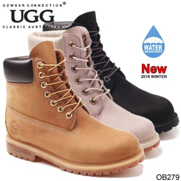 UGG OZWEAR Ladies Glen Inner Wedge Boots Cowhide Premium Sheepskin Water Resistant Ob279