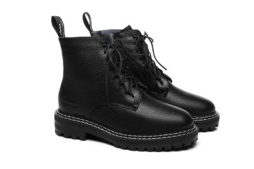 TA Lana Lace Up Boots Black High Top