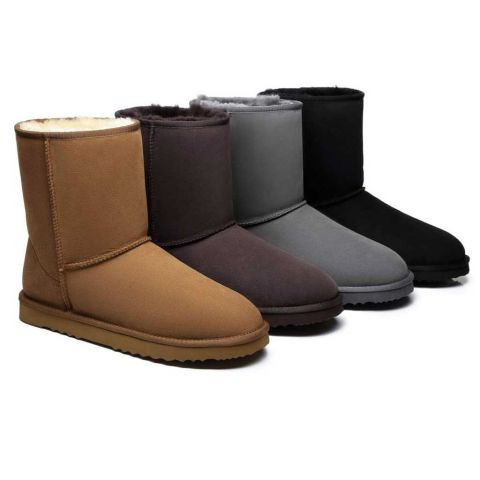 UGG Boots Men Large Size Short Classic,Australia Premium Double Face Sheepskin