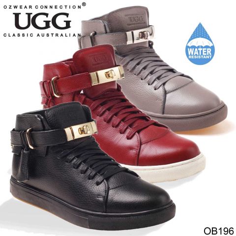 UGG OZWEAR Men's Carter Mens High Top Sneaker Premium Sheepskin Water Resistant Ob196