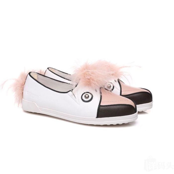 Everugg Kids Flamingo Fashion Flats Genuine Leather Shoes Size 6/7~3/4 #21424