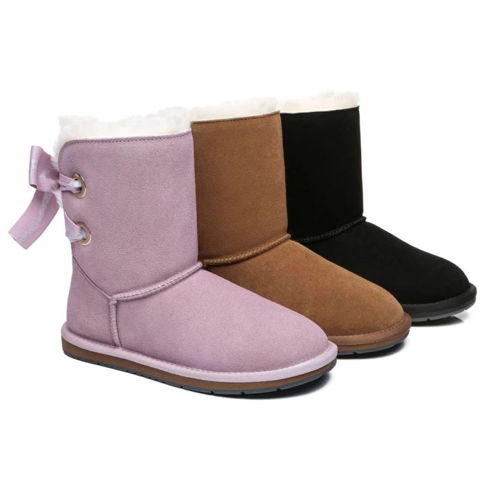 AS UGG Short Boots Basia with Bailey Bow