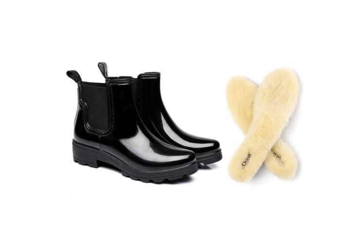 UGG Rain Boots Vivily, Gumboots with Australia Sheepskin Insole