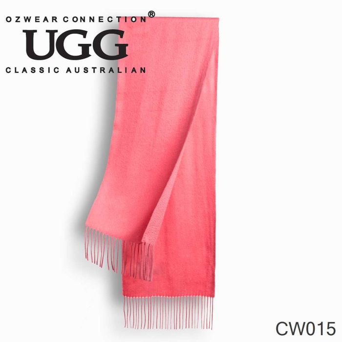 OZWEAR UGG Cashmere + Wool Scarf Wraps- Pink(1740x300mm) CW015