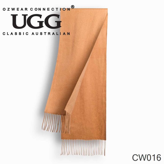 OZWEAR UGG Cashmere + Wool Scarf Wraps- Camel(1740x300mm) CW016