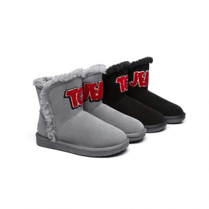 TOM AND JERRY Sheepskin Boots Short Classic Fluff